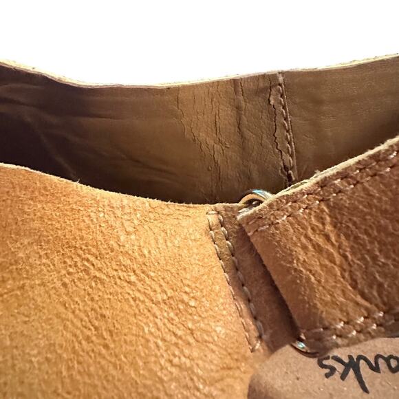 Clarks Helio Float Yellow Nubuck Leather Wedge Sandals w/ Adjustable Strap - Picture 8 of 8